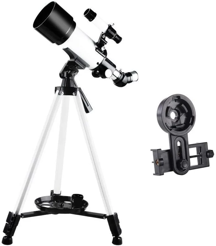 تلسکوپ مناسب برای بزرگسالان و مبتدیان، دهانه 70 میلی‌متری، تلسکوپ شکستنی نجومی 400 میلی‌متری با لنز منشوری BAK4