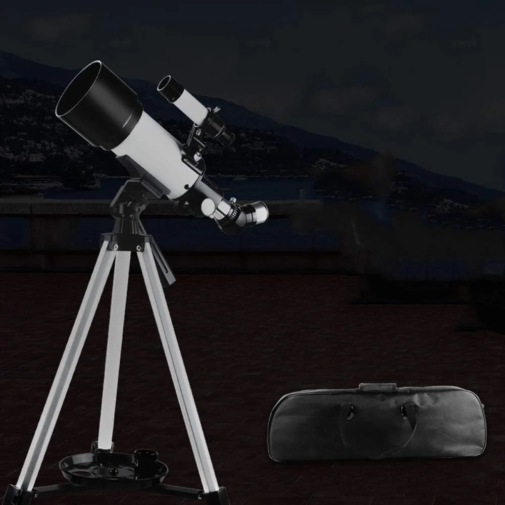 تلسکوپ مناسب برای بزرگسالان و مبتدیان، دهانه 70 میلی‌متری، تلسکوپ شکستنی نجومی 400 میلی‌متری با لنز منشوری BAK4