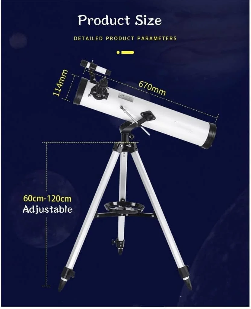 تلسکوپ انکساری مناسب با سه پایه، تلسکوپ قابل حمل مناسب برای مبتدیان، تلسکوپ نجومی مناسب برای ماه و تماشای ستارگان