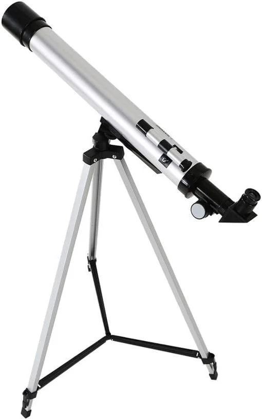 تلسکوپ مناسب برای نجوم، لوازم جانبی مناسب تلسکوپ برای مبتدیان با سه پایه و لنز، تلسکوپ شکستنی نجومی مناسب