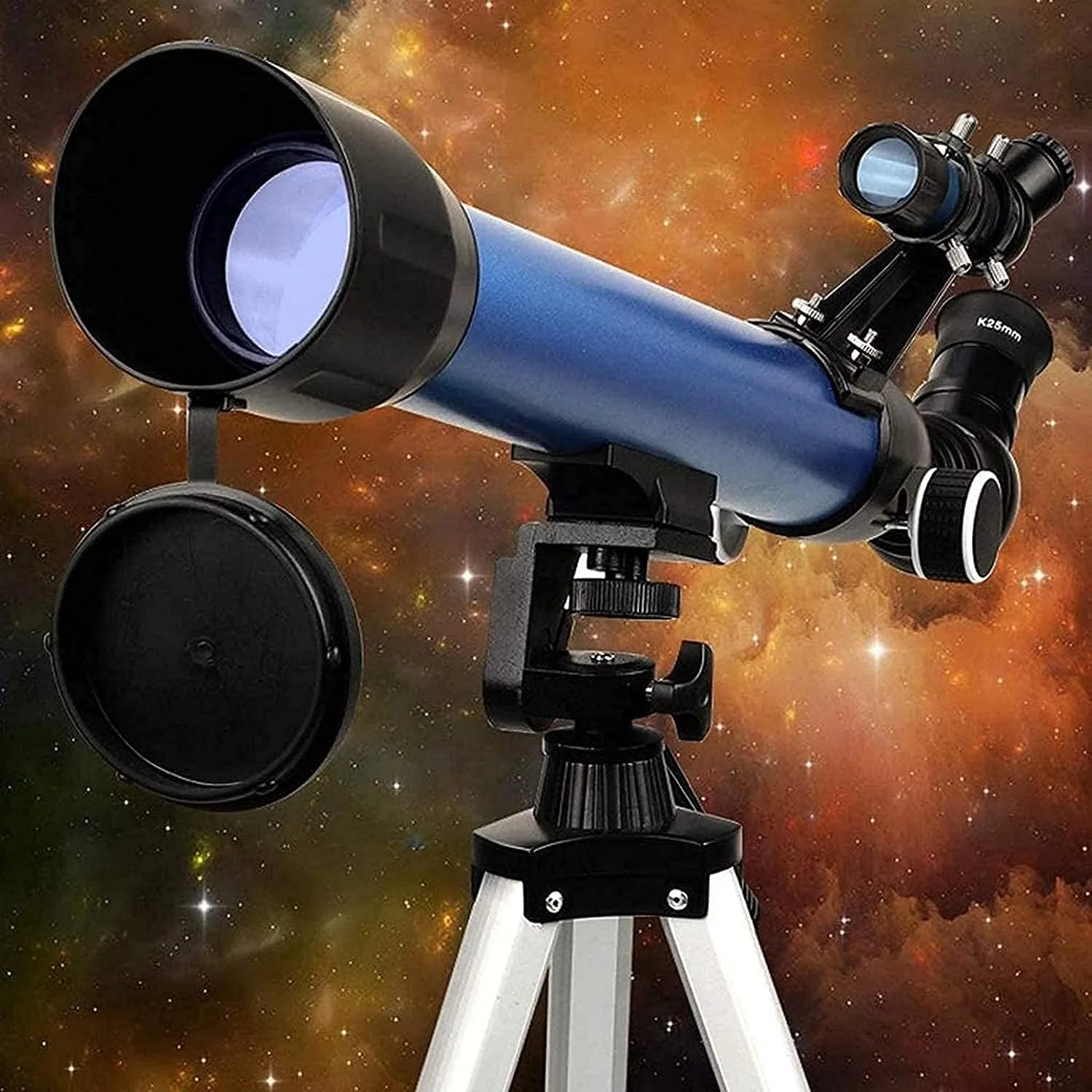 تلسکوپ شکستنی کودکان برای نجوم، سه پایه قابل تنظیم، آینه سمت الراس 45 درجه، دهانه بزرگ 50 میلی متری، تلسکوپ مسافرتی قابل حمل برای مبتدیان و بزرگسالان