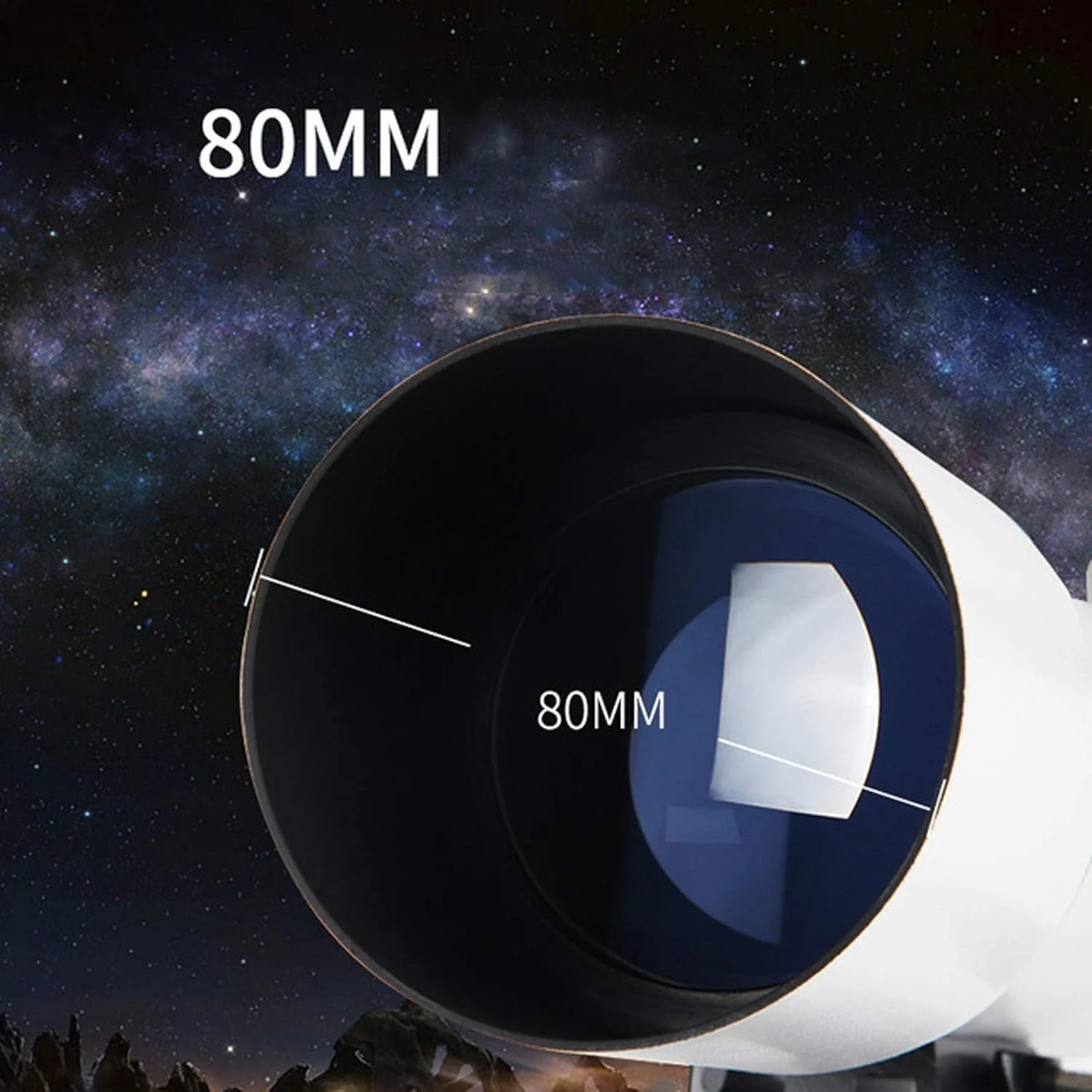 تلسکوپ نجومی کودکان و بزرگسالان، تلسکوپ انکساری 80 میلیمتری با پایه و منظرهیاب، دید واضح و ضدآب در نور کم، تلسکوپ مسافرتی با کیف حمل تلسکوپ نجومی کودکان و بزرگسالان، تلسکوپ انکساری 80 میلیمتری با پایه و منظرهیاب، دید واضح و ضدآب در نور کم، تلسکوپ مسافرتی با کیف حمل