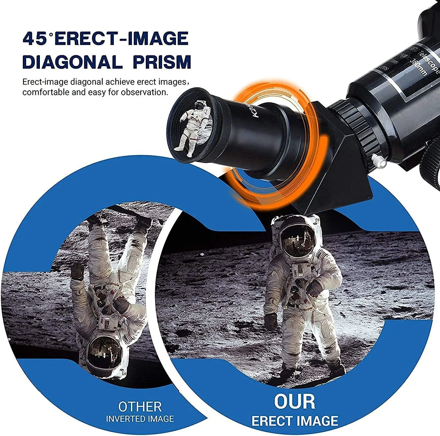 تلسکوپ کودکان 300 میلیمتری با پایه AZ، تلسکوپ شکستنی با پوشش چندلایه کامل اپتیکی، دارای پایه قابل تنظیم و چشمیهای 15x و 50x، هدیه ای مناسب برای مبتدیان نجوم تلسکوپ کودکان 300 میلیمتری با پایه AZ، تلسکوپ شکستنی با پوشش چندلایه کامل اپتیکی، دارای پایه قابل تنظیم و چشمیهای 15x و 50x، هدیه ای مناسب برای مبتدیان نجوم