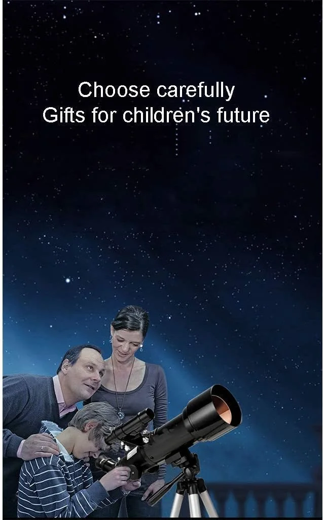 تلسکوپ نجومی کودکان، تلسکوپ ورودی، دهانه 70 میلیمتری، تلسکوپ شکستنی نجومی با پایه AZ 400 میلیمتری تلسکوپ نجومی کودکان، تلسکوپ ورودی، دهانه 70 میلیمتری، تلسکوپ شکستنی نجومی با پایه AZ 400 میلیمتری