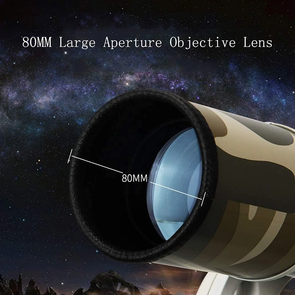 تلسکوپ کودکان مبتدی، لوازم جانبی تلسکوپ با براکت تلفن و پایه قابل تنظیم AZ تلسکوپ انکساری نجومی، همراه خوب برای دیدن ماه و سیاره