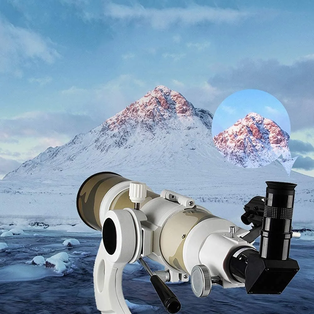 تلسکوپ کودکان مبتدی، لوازم جانبی تلسکوپ با براکت تلفن و پایه قابل تنظیم AZ تلسکوپ انکساری نجومی، همراه خوب برای دیدن ماه و سیاره