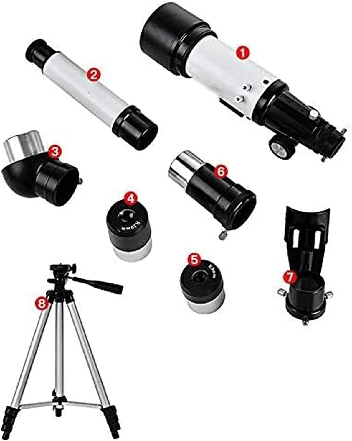 تلسکوپ کودکان، تلسکوپ شکستنی نجومی با پایه قابل تنظیم و کوله پشتی، ایده آل برای کودکان و نوجوانان