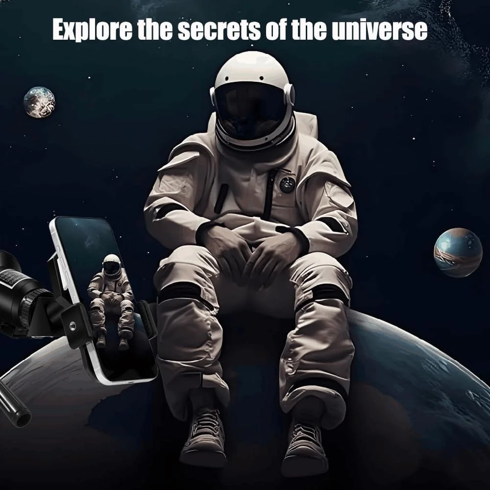 تلسکوپ HD 400/70 میلی‌متری برای بزرگسالان، تلسکوپ نجومی انکساری - مناسب برای تماشای ماه، تماشای پرندگان، مشاهده مناظر طبیعی، مشاهده مناظر شهری، تماشای حیوانات