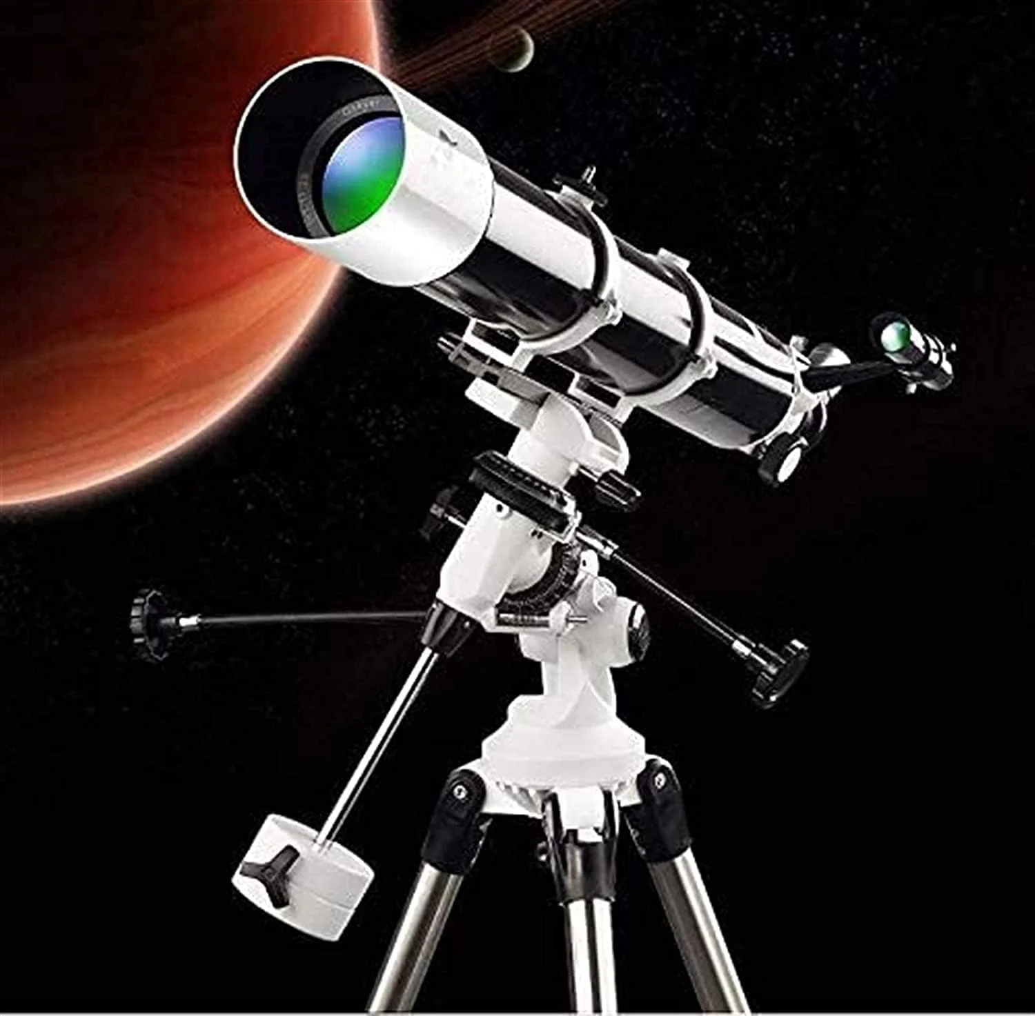 تلسکوپ نجومی انکساری Starwatcher برای حرفه ای ها، تلسکوپ نجومی قابل حمل شفاف با کوله پشتی تلسکوپ نجومی انکساری Starwatcher برای حرفه ای ها، تلسکوپ نجومی قابل حمل شفاف با کوله پشتی