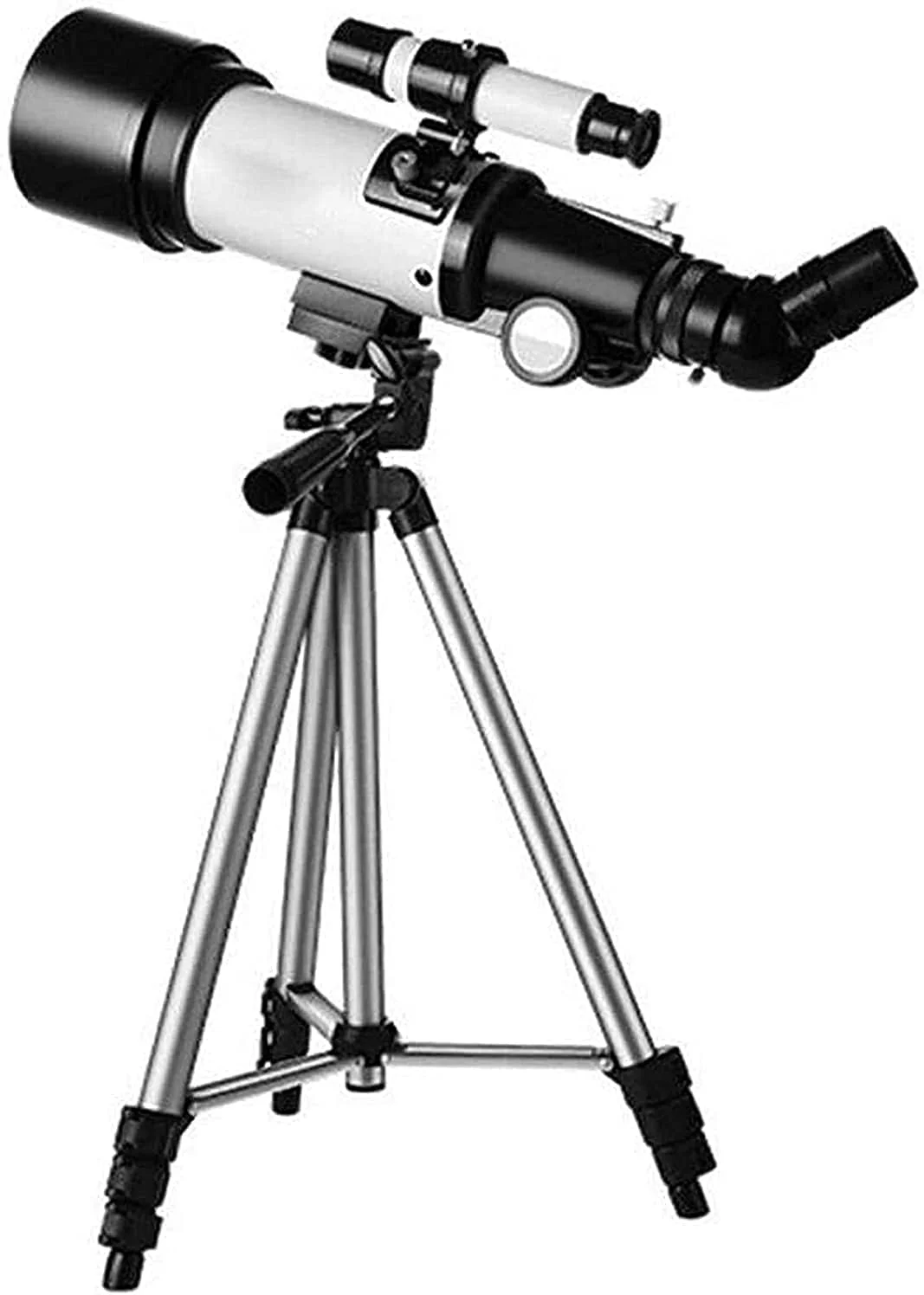 تلسکوپ نجومی برای کودکان، بزرگسالان و مبتدیان، تلسکوپ شکستنی، تلسکوپ مسافرتی قابل حمل با پایه قابل تنظیم و نگهدارنده تلفن هوشمند، دارای کیف حمل
