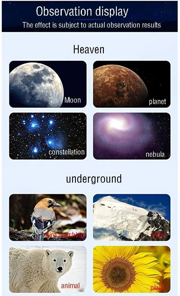 تلسکوپ نجومی برای کودکان، بزرگسالان و مبتدیان، تلسکوپ شکستی، تلسکوپ مسافرتی قابل حمل با پایه قابل تنظیم و نگهدارنده تلفن هوشمند، کیف حمل