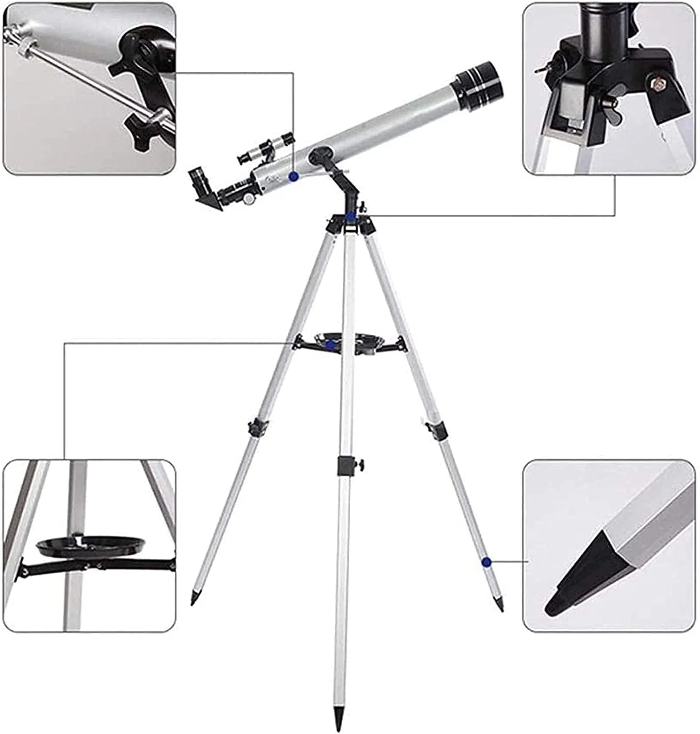 تلسکوپ نجومی با پایه برای بزرگسالان و مبتدیان، تلسکوپ شکستنی نجومی تلسکوپ نجومی با پایه برای بزرگسالان و مبتدیان، تلسکوپ شکستنی نجومی