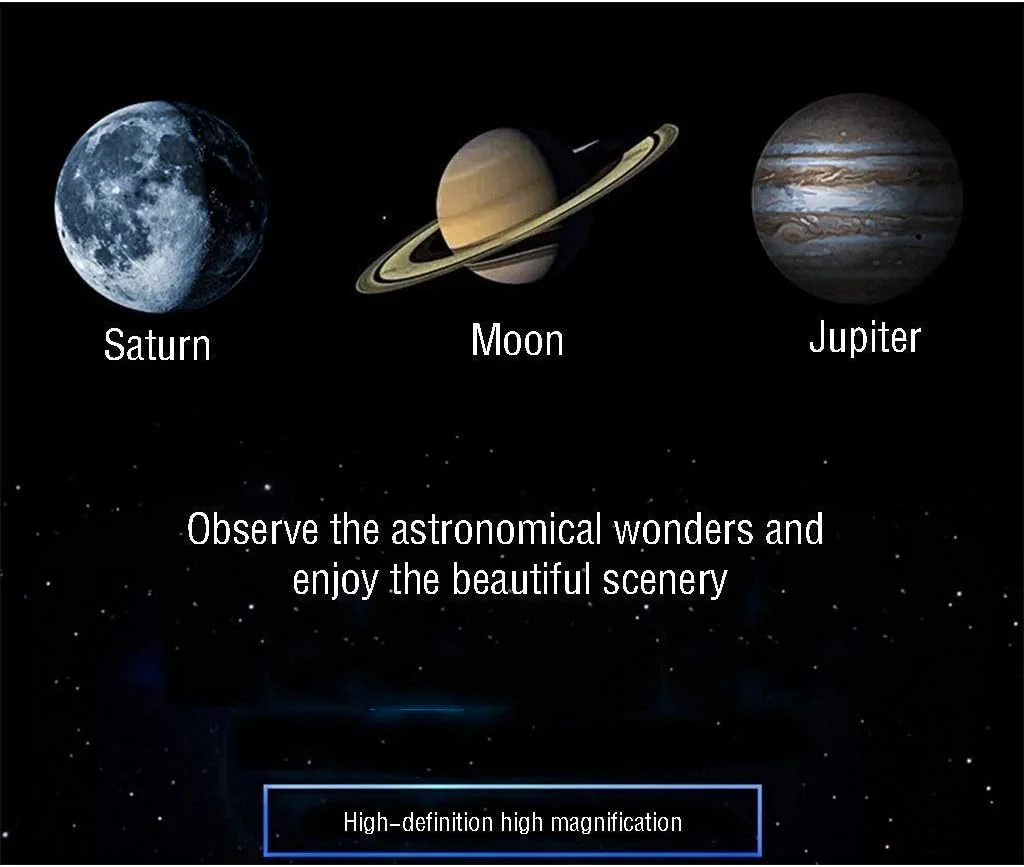 تلسکوپ نجومی برای کودکان، بزرگسالان و مبتدیان، تلسکوپ شکستی، تلسکوپ مسافرتی قابل حمل با پایه قابل تنظیم و نگهدارنده تلفن هوشمند، کیف حمل