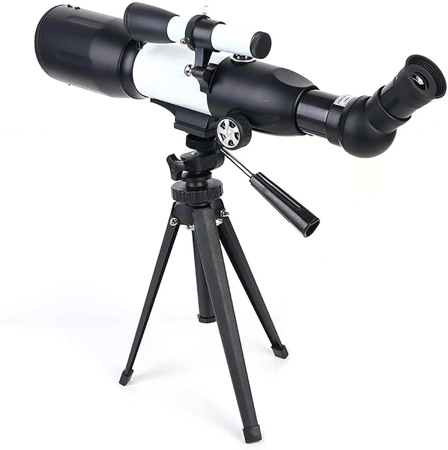 تلسکوپ نجومی، تلسکوپ برای کودکان مبتدی، تلسکوپ شکستنی نجومی 50 میلی‌متری، چشمی K25/k9mm، با کیف حمل قابل حمل برای بزرگسالان (سفید)