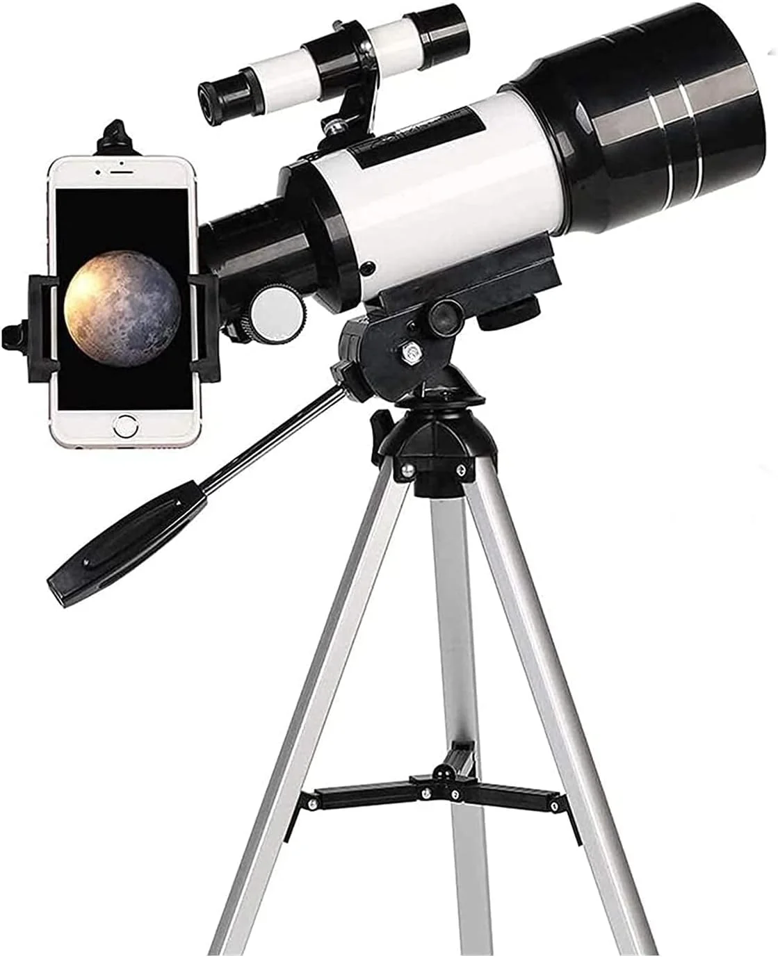 تلسکوپ نجومی مبتدی، تلسکوپ شکستنی 70 میلی‌متری با دهانه 300 میلی‌متری برای نجوم، تلسکوپ مسافرتی قابل حمل با پایه برای کودکان و بزرگسالان
