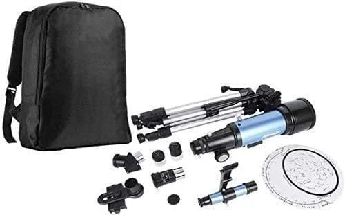 تلسکوپ های نجومی TEmkin، تلسکوپ تک چشمی مسافرتی با دهانه 70 میلی متری و فاصله کانونی 400 میلی متری، تلسکوپ های شکست نور نجومی برای کودکان، بزرگسالان و مبتدیان به همراه سه پایه و کیف حمل