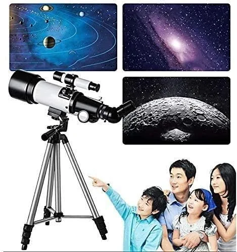 تلسکوپ منوچشمی نجومی تمکین، تلسکوپ شکستنی حرفه ای برای رصد ستارگان برای کودکان و مبتدیان، با سه پایه فوق العاده سبک