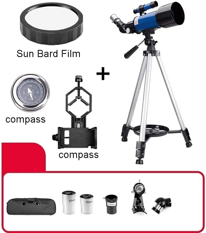 تلسکوپ نجومی فضای باز، دهانه 70 میلیمتری، تلسکوپ شکستنی نجومی با پایه AZ 400 میلیمتری، تلسکوپ مسافرتی کودکان، تلسکوپ برای بزرگسالان مبتدی نجوم تلسکوپ نجومی فضای باز، دهانه 70 میلیمتری، تلسکوپ شکستنی نجومی با پایه AZ 400 میلیمتری، تلسکوپ مسافرتی کودکان، تلسکوپ برای بزرگسالان مبتدی نجوم