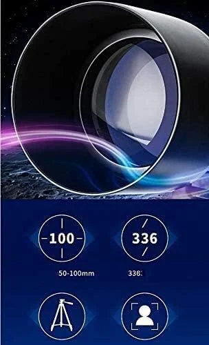 تلسکوپ منوچشمی نجومی تمکین، تلسکوپ شکستنی حرفه ای برای رصد ستارگان برای کودکان و مبتدیان، با سه پایه فوق العاده سبک