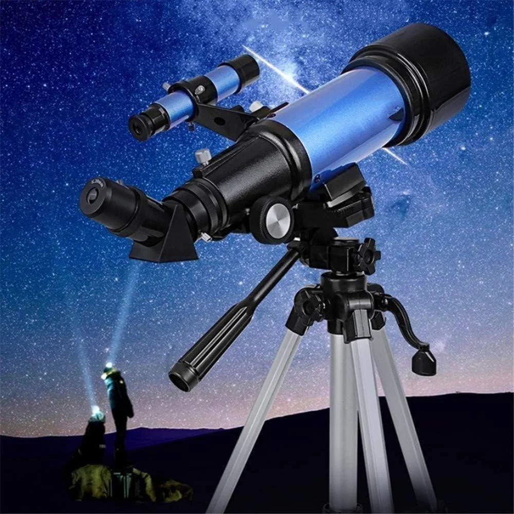 تلسکوپ های نجومی TEmkin، تلسکوپ تک چشمی مسافرتی با دهانه 70 میلی متری و فاصله کانونی 400 میلی متری، تلسکوپ های شکست نور نجومی برای کودکان، بزرگسالان و مبتدیان به همراه سه پایه و کیف حمل