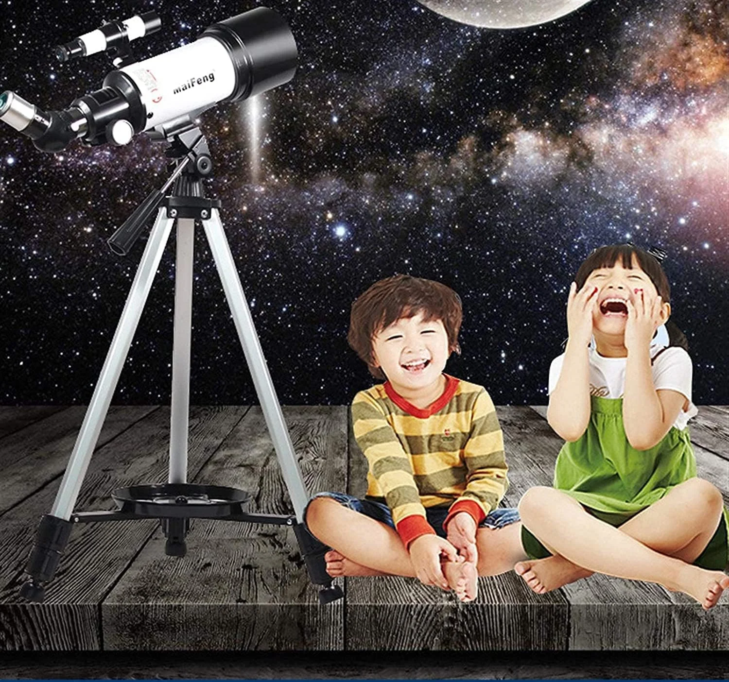 تلسکوپ نجومی حرفه ای، تلسکوپ انکساری آینه ای برای مشاهده مناظر و پیاده روی، حداکثر بزرگنمایی 336 برابر