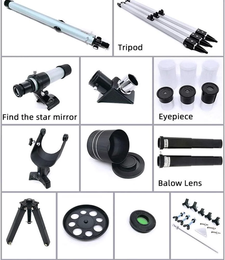 تلسکوپ نجومی قابل حمل، تلسکوپ انکساری برای کودکان و مبتدیان نجوم با سه پایه سبک، پایه تلفن و کیف حمل، ایده آل برای آموزش کودکان تلسکوپ نجومی قابل حمل، تلسکوپ انکساری برای کودکان و مبتدیان نجوم با سه پایه سبک، پایه تلفن و کیف حمل، ایده آل برای آموزش کودکان