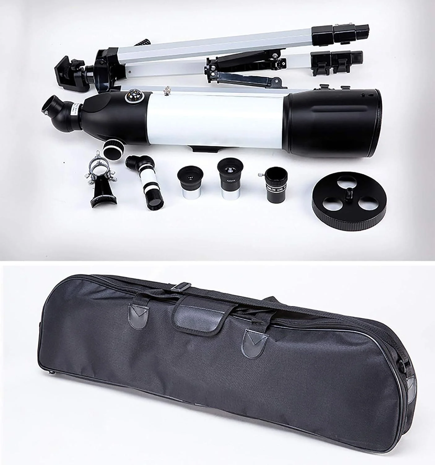 تلسکوپ نجومی، تلسکوپ کودکان، تلسکوپ شکستنی نجومی 80 میلی‌متری، با سه‌پایه قابل تنظیم، چشمی K25/K9mm