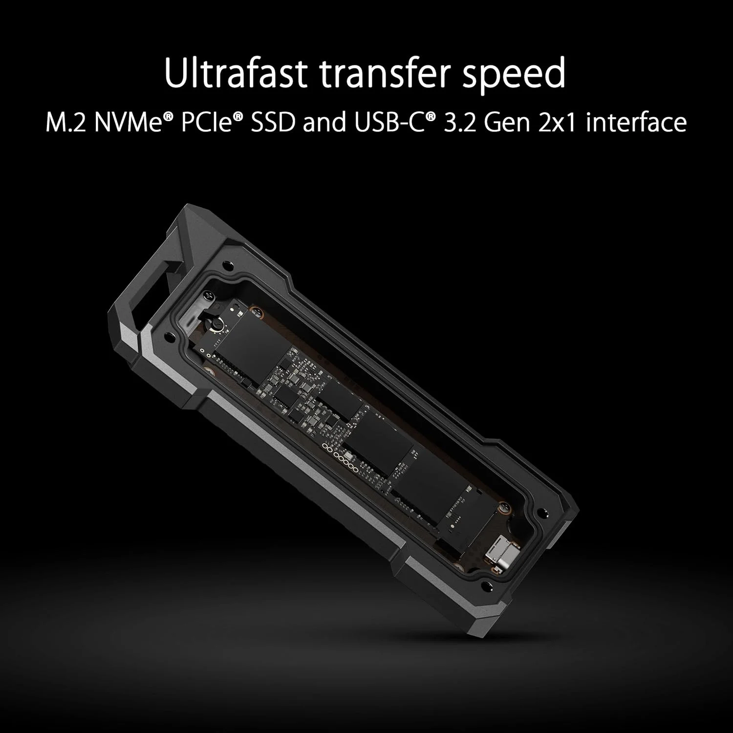 اس اس دی اکسترنال قابل حمل ایسوس TUF Gaming AS2000 USB-C 3.2 Gen 2x1 با ظرفیت 2 ترابایت: مقاوم در برابر سقوط مطابق استاندارد MIL-STD-810H، مقاوم در برابر آب و گرد و غبار IP68، بدنه آلیاژ آلومینیوم، پد حرارتی، پشتیبانی از PS5 و Xbox - مشکی اس اس دی اکسترنال قابل حمل ایسوس TUF Gaming AS2000 USB-C 3.2 Gen 2x1 با ظرفیت 2 ترابایت: مقاوم در برابر سقوط مطابق استاندارد MIL-STD-810H، مقاوم در برابر آب و گرد و غبار IP68، بدنه آلیاژ آلومینیوم، پد حرارتی، پشتیبانی از PS5 و Xbox - مشکی