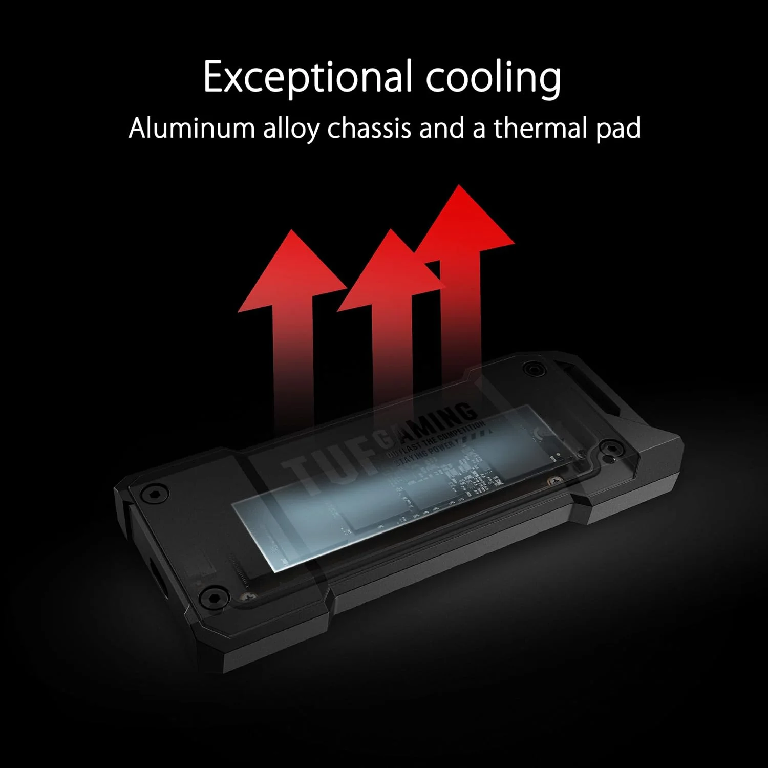 اس اس دی اکسترنال قابل حمل ایسوس TUF Gaming AS2000 USB-C 3.2 Gen 2x1 با ظرفیت 2 ترابایت: مقاوم در برابر سقوط مطابق استاندارد MIL-STD-810H، مقاوم در برابر آب و گرد و غبار IP68، بدنه آلیاژ آلومینیوم، پد حرارتی، پشتیبانی از PS5 و Xbox - مشکی اس اس دی اکسترنال قابل حمل ایسوس TUF Gaming AS2000 USB-C 3.2 Gen 2x1 با ظرفیت 2 ترابایت: مقاوم در برابر سقوط مطابق استاندارد MIL-STD-810H، مقاوم در برابر آب و گرد و غبار IP68، بدنه آلیاژ آلومینیوم، پد حرارتی، پشتیبانی از PS5 و Xbox - مشکی