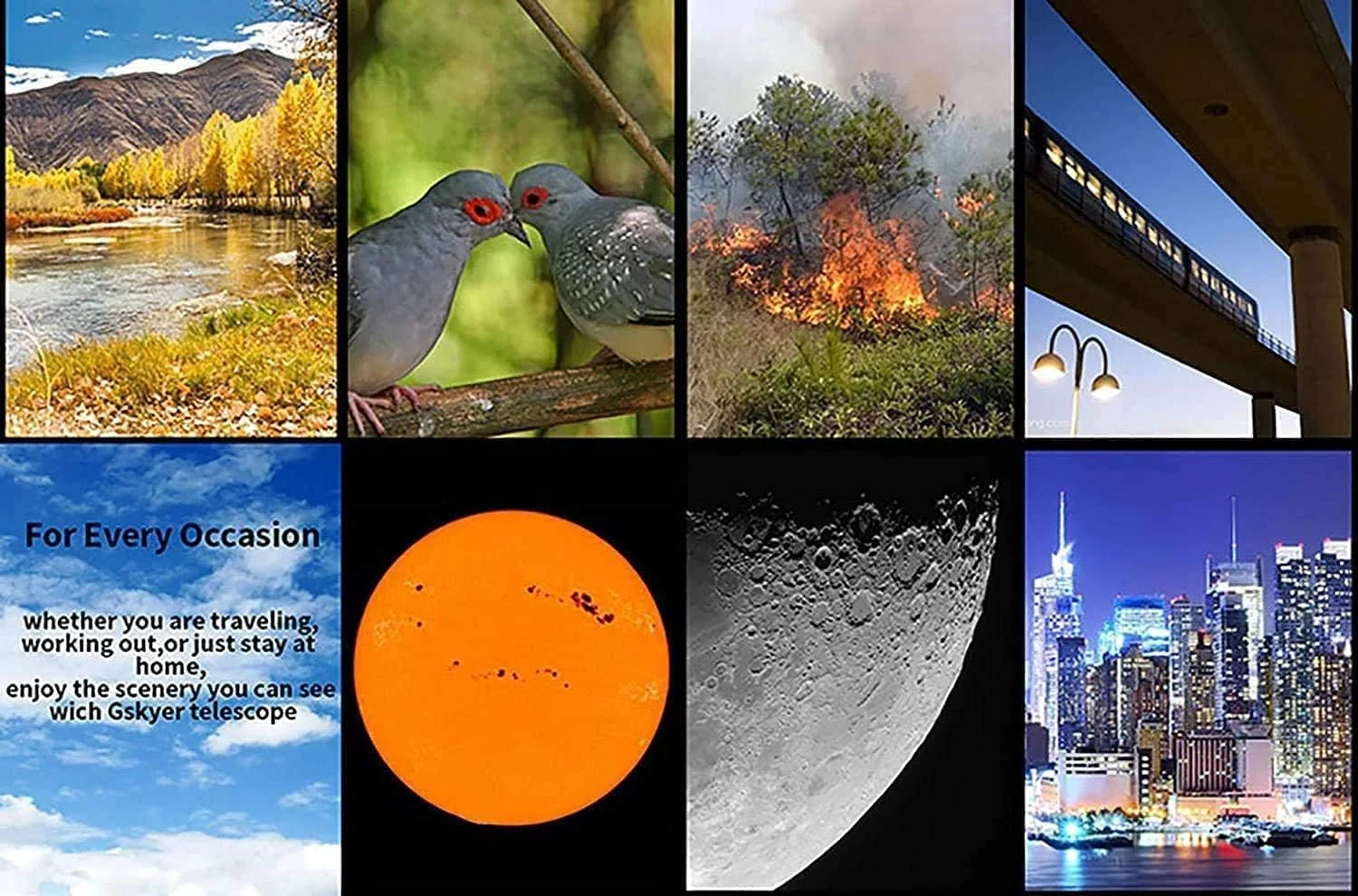 تلسکوپ شکستنی نجومی، تلسکوپ نجومی حرفه ای با بزرگنمایی بالا مناسب فضای باز با طراحی شکست نوری مونوکولار 270X به همراه پایه قابل حمل