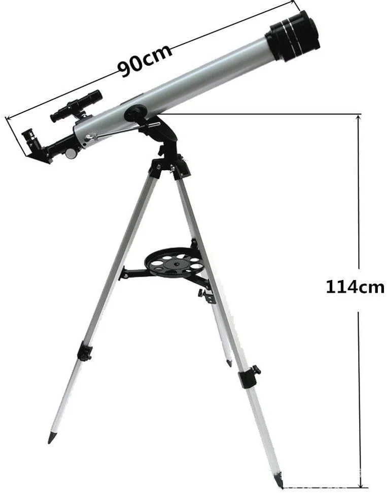 تلسکوپ نجومی با قابلیت بزرگنمایی ۵۲۵ برابر، تک لوله، تلسکوپ انکساری ۷۰۰-۶۰ مناسب برای حرفه ای ها