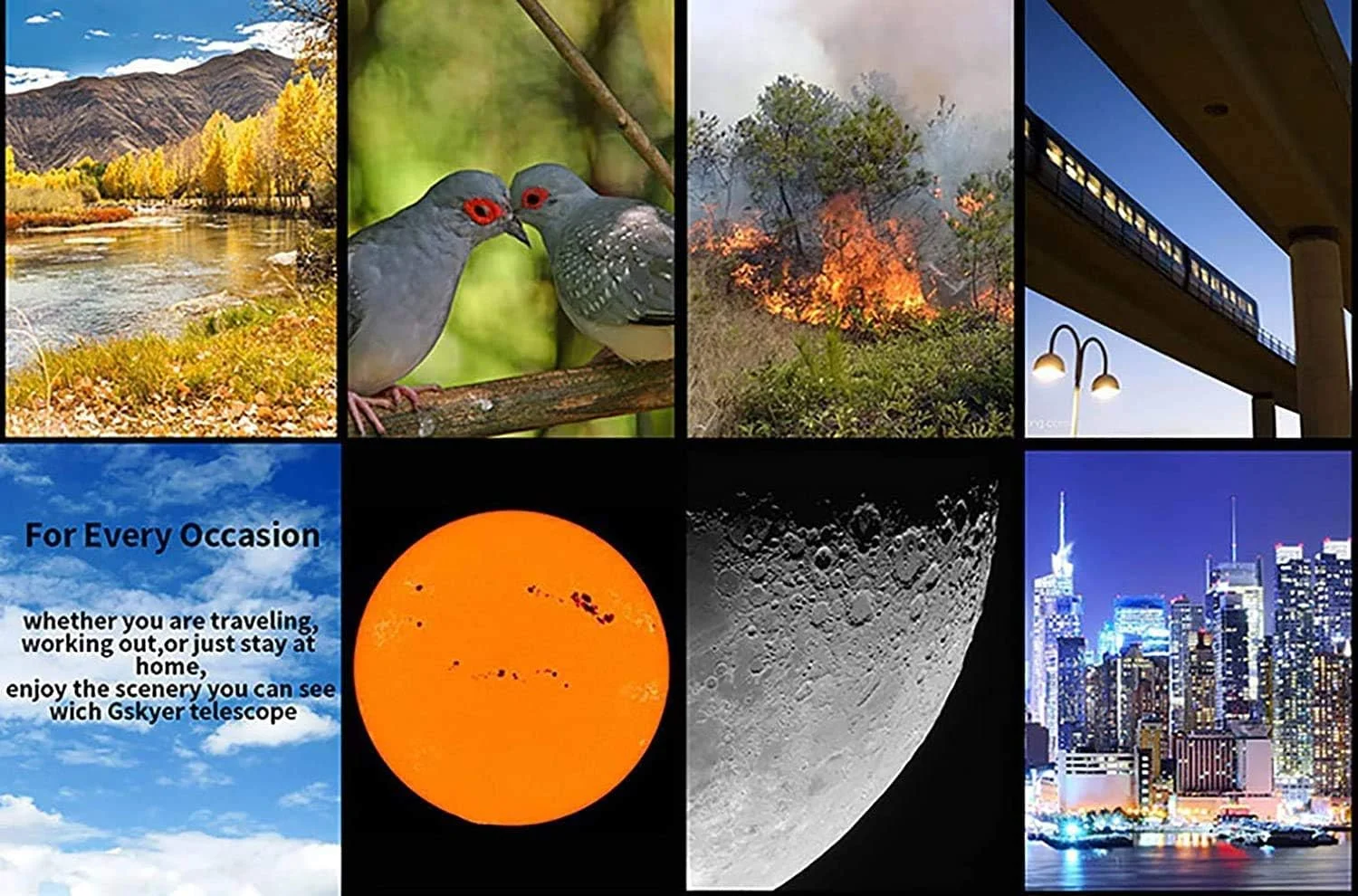 تلسکوپ شکستنی نجومی، تلسکوپ نجومی حرفه ای مناسب فضای باز با بزرگنمایی بالا 270X، طراحی شکستنی نوری تک چشمی با پایه قابل حمل