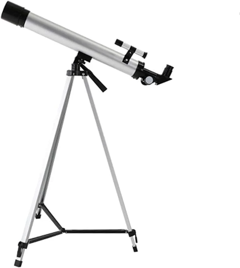 تلسکوپ نجومی انکساری مناسب 50 میلی‌متری برای مبتدیان به همراه سه پایه برای فضای باز