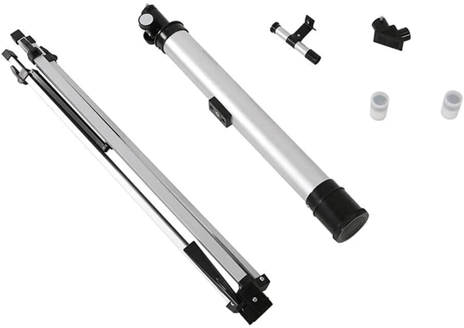 تلسکوپ نجومی انکساری مناسب 50 میلی‌متری برای مبتدیان به همراه سه پایه برای فضای باز