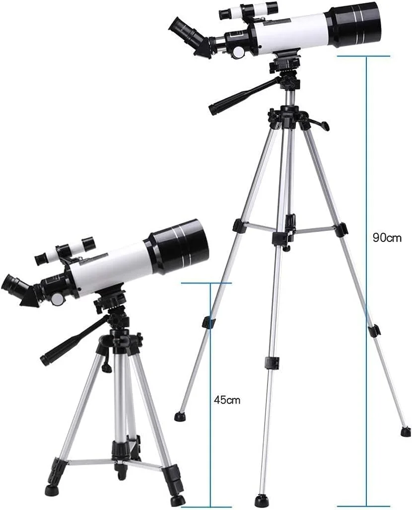 تلسکوپ انکساری، تلسکوپ برای کودکان، بزرگسالان و مبتدیان نجوم، تلسکوپ 70 میلی‌متری، فاصله کانونی 700 میلی‌متری، بزرگنمایی 120 برابر، تلسکوپ مسافرتی انکساری، آبی