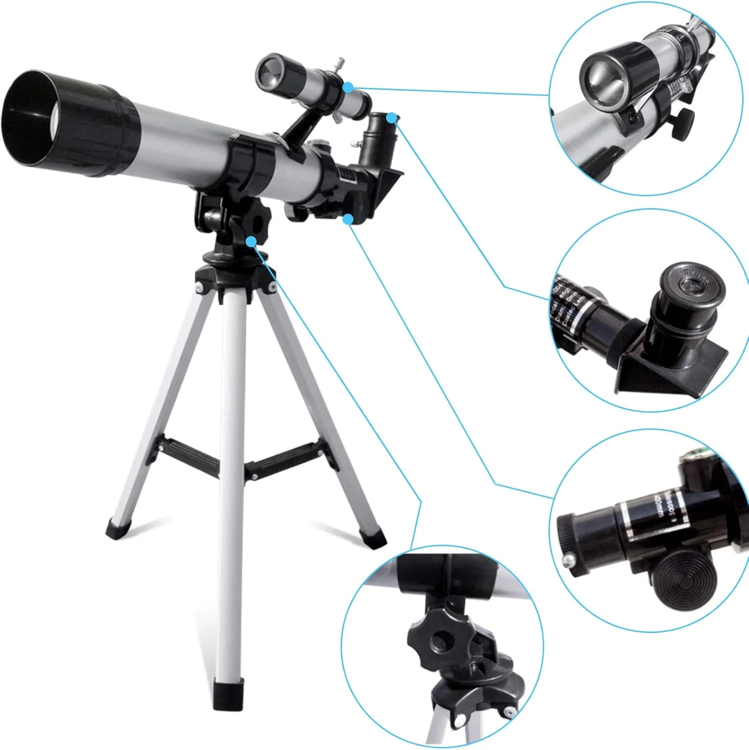 تلسکوپ نجومی، تلسکوپ منکسری نجومی، تلسکوپ تک چشمی زوم 40X HD مناسب فضای باز، تلسکوپ نجومی