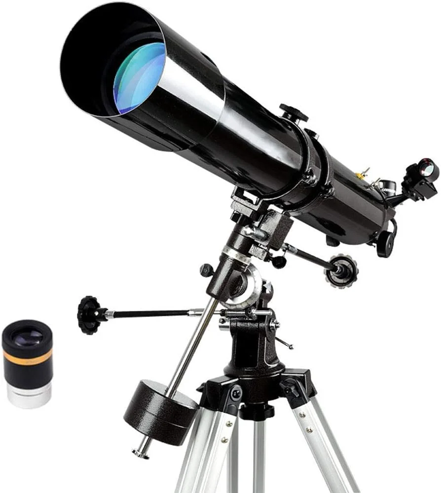 تلسکوپ نجومی برای مبتدیان - تلسکوپ نجومی 20X / 30X / 40X با سه پایه قابل تنظیم 60 میلی متری HD شکستی برای نجوم، آموزش علمی اولیه، دو برابر راحتی