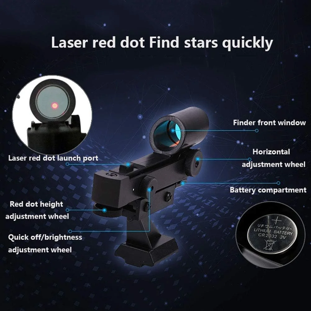 تلسکوپ نجومی برای مبتدیان - تلسکوپ نجومی 20X / 30X / 40X با سه پایه قابل تنظیم 60 میلی متری HD شکستی برای نجوم، آموزش علمی اولیه، دو برابر راحتی