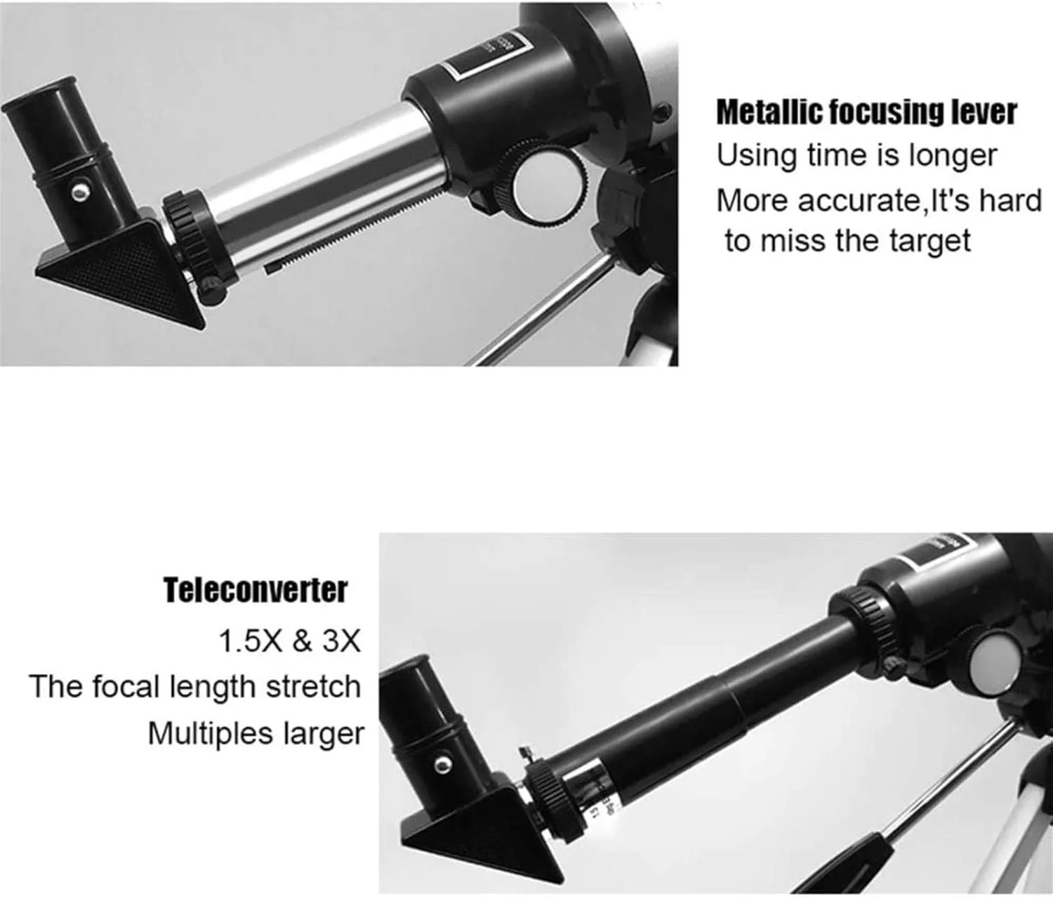 تلسکوپ قابل حمل برای کودکان و مبتدیان نجوم، تلسکوپ شکستی 70 میلیمتری با سهپایه و یابنده، تلسکوپ برای مبتدیان نجوم، با عدسیهای بزرگنمایی راحتی دوچندان تلسکوپ قابل حمل برای کودکان و مبتدیان نجوم، تلسکوپ شکستی 70 میلیمتری با سهپایه و یابنده، تلسکوپ برای مبتدیان نجوم، با عدسیهای بزرگنمایی راحتی دوچندان