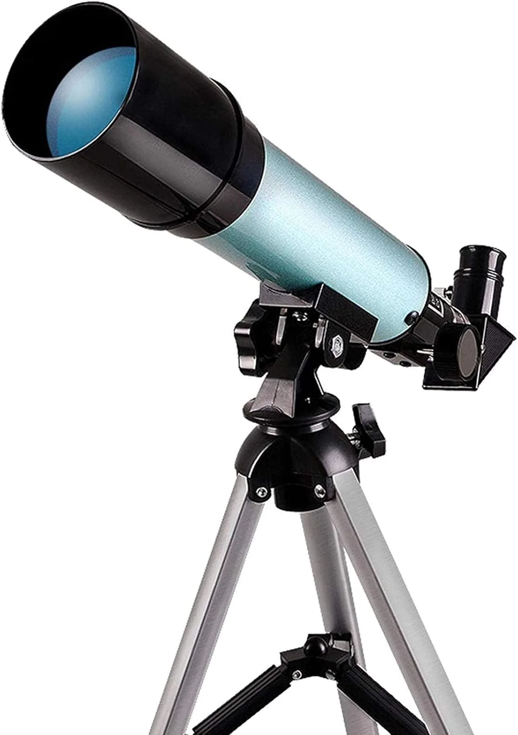 تلسکوپ مبتدی نجومی انکساری برای کودکان 15-21 سال با یابنده و سه پایه برای تماشای ستارگان، دو برابر راحتی