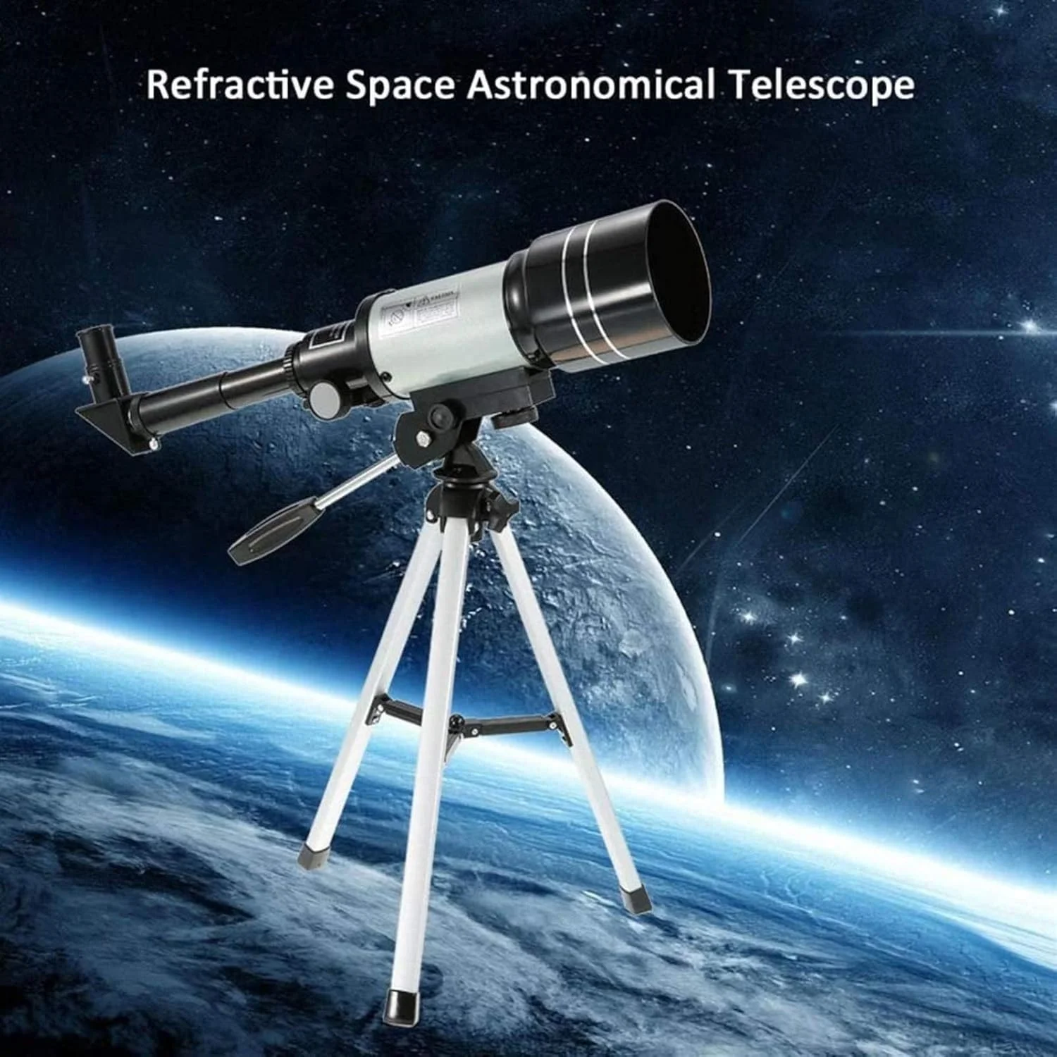 تلسکوپ شکستنی 70 میلی‌متری با عدسی‌های چشمی بزرگ‌نمایی، سه‌پایه و یابنده، تلسکوپ قابل حمل برای کودکان و مبتدیان نجوم، دو برابر کردن راحتی
