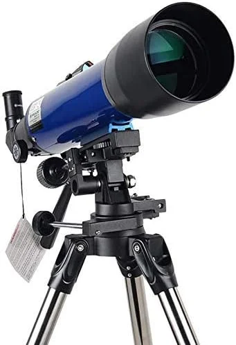 تلسکوپ مسافرتی انکساری، تلسکوپ نجومی انکساری 50AZ با سه پایه و کوله پشتی - اپتیک شیشه ای با پوشش کامل - برای تماشای ستارگان و پرندگان، دو برابر راحتی