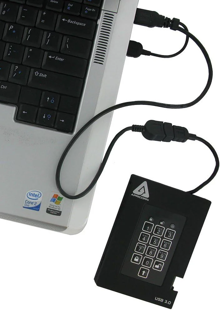 هارد اکسترنال SSD رمزگذاری شده USB 3 با ظرفیت 256 گیگابایت Apricorn Aegis Fortress FIPS 140-2 Level 2