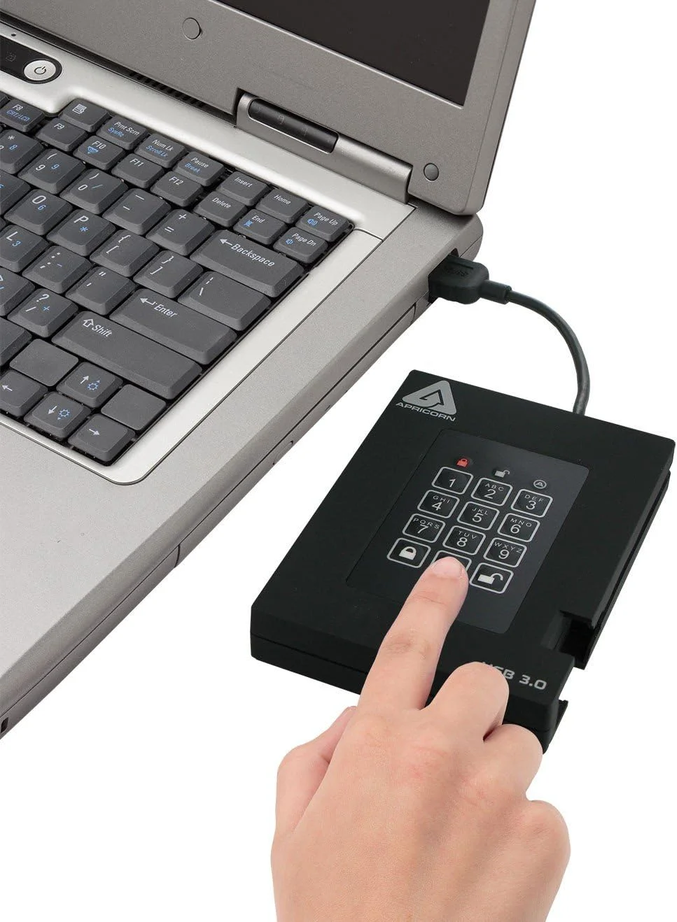 هارد اکسترنال SSD رمزگذاری شده USB 3 با ظرفیت 256 گیگابایت Apricorn Aegis Fortress FIPS 140-2 Level 2