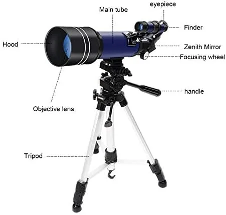 تلسکوپ مناسب برای مبتدیان، تلسکوپ انکساری نجومی مناسب، تلسکوپ مسافرتی قابل حمل مناسب برای بزرگسالان، سه پایه با ارتفاع قابل تنظیم