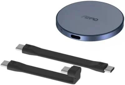 درایو حالت جامد اکسترنال مغناطیسی قابل حمل Aiffro P10 با ظرفیت 1 ترابایت، سازگار با MagSafe آیفون، سرعت انتقال داده تا 2000 مگابایت بر ثانیه از طریق Type-C، SM2320، USB 3.2 Gen 2x2 20Gbps، اتصال پایدار، فریمور آپدیت شده - راهکار ذخیره سازی مغناطیسی قابل حمل