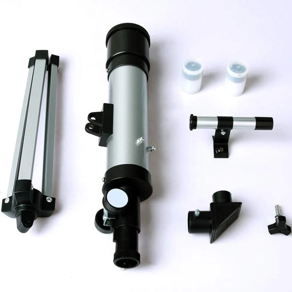 تلسکوپ تک چشمی نجومی قابل حمل و مناسب دخترانه، تلسکوپ شکستی با دیافراگم 50 میلیمتری، تلسکوپ تک چشمی با لنز 60X به همراه سه پایه و یابنده مناسب برای مبتدیان برای تماشای آسمان و ستارگان تلسکوپ تک چشمی نجومی قابل حمل و مناسب دخترانه، تلسکوپ شکستی با دیافراگم 50 میلیمتری، تلسکوپ تک چشمی با لنز 60X به همراه سه پایه و یابنده مناسب برای مبتدیان برای تماشای آسمان و ستارگان