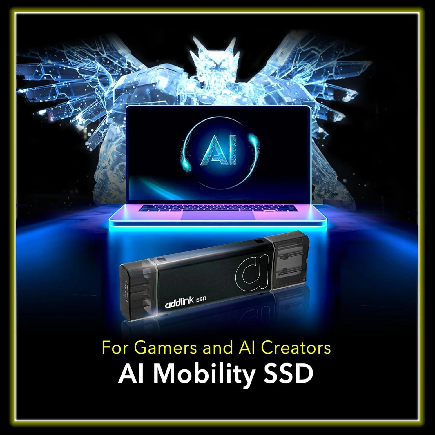 حافظه اس اس دی اکسترنال 1 ترابایتی Addlink P50 USB C، سرعت تا 1050 مگابایت بر ثانیه، USB 3.2 Gen2 Type-C + USB A، سازگار با آیفون 15، 16، 17/ مک/ آیپد/ گوشی اندروید/ لپ تاپ/ PS5/ مناسب برای تولیدکنندگان محتوا/ لپ تاپ هوش مصنوعی/ کامپیوتر گیمینگ