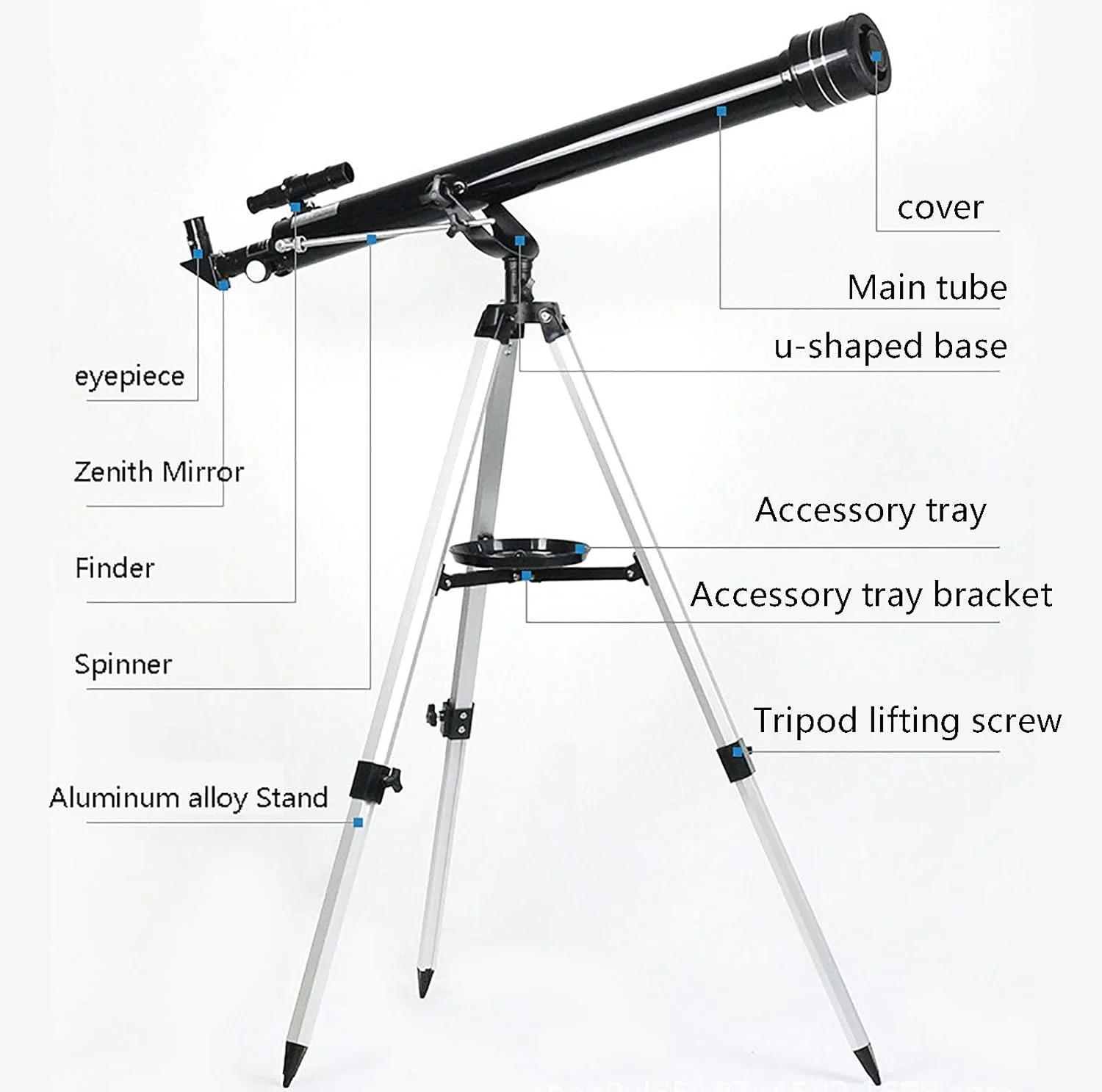 لوازم جانبی دخترانه، تلسکوپ نجومی مناسب، تلسکوپ انکساری نجومی 60 میلی‌متری مناسب، تلسکوپ ستاره‌نگاری حرفه‌ای مناسب برای مبتدیان، چشمی