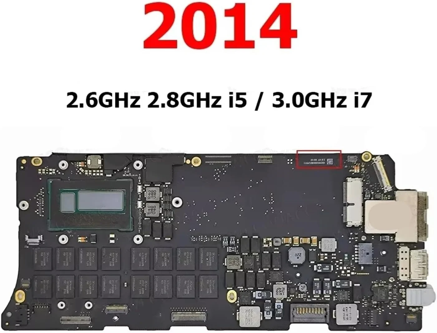 مادربرد پرو ۱۳ اینچی مدل A1502، سازگار با i5 i7 8GB 16GB 820-3476-A 820-4924-A (مدل 2014 با پردازنده 2.6GHz i5 و حافظه 16GB)